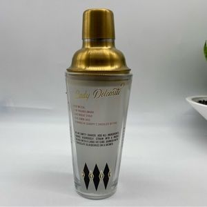 Designworks Ink Barware - Cocktail Shaker retro recipes Hostess Gift NEW